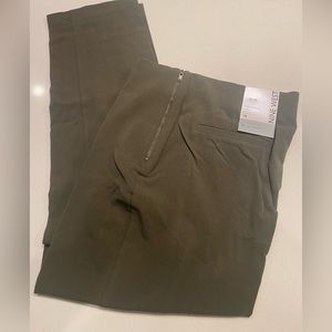 NWT- Nine West Side Zip‎ High-Waisted Skinny Ankle Pants
14, color: Olive Landis